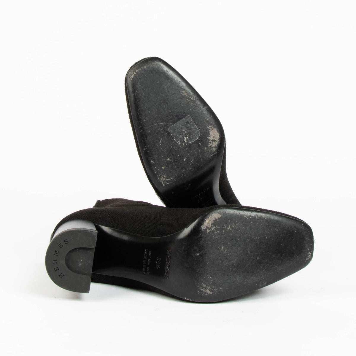 Authentic pre-loved Hermès Black Volver Ankle Sock 90 Boots - Size 39.5 on Labellov.com