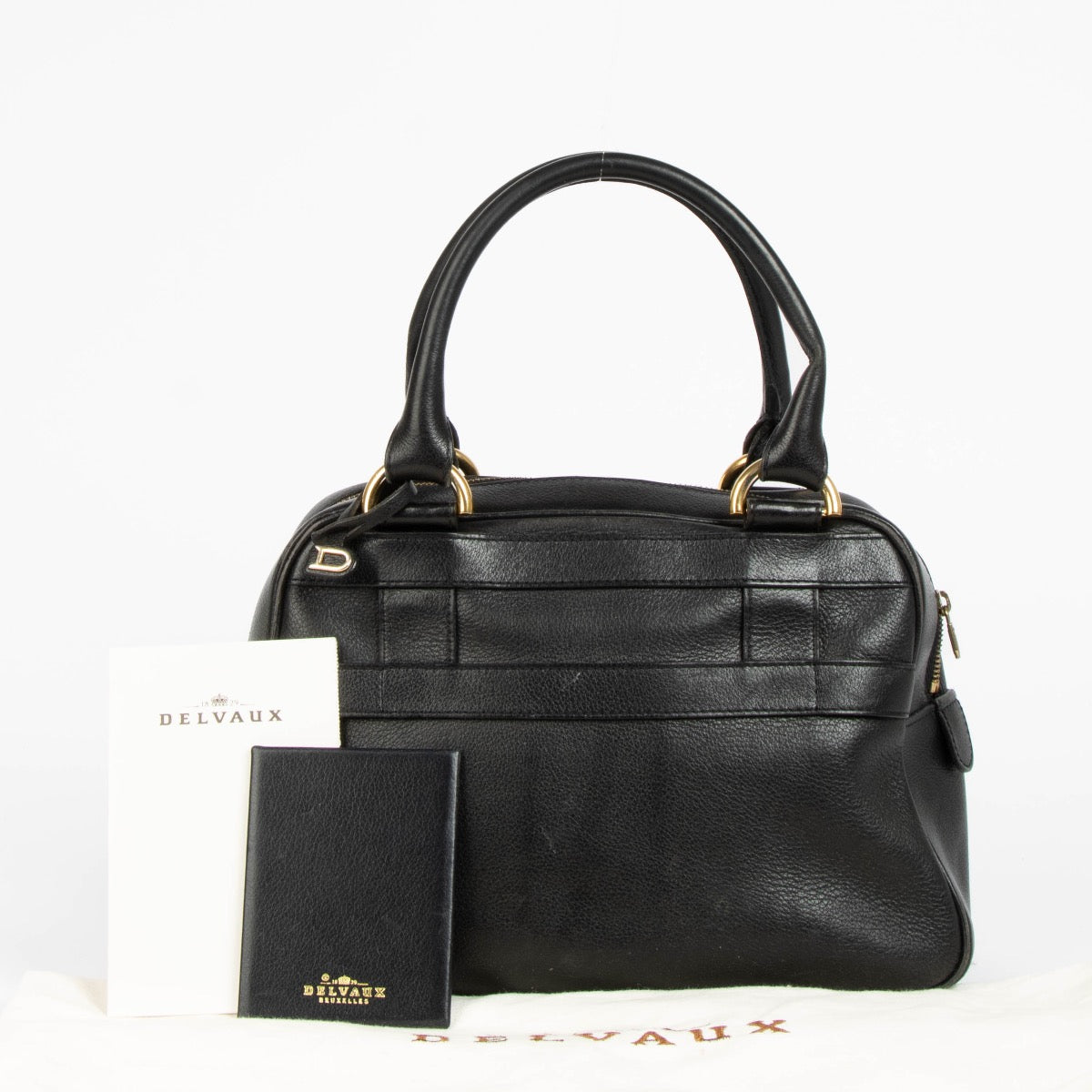 Authentic pre-loved Delvaux Black Canter Parole Bag on Labellov.com