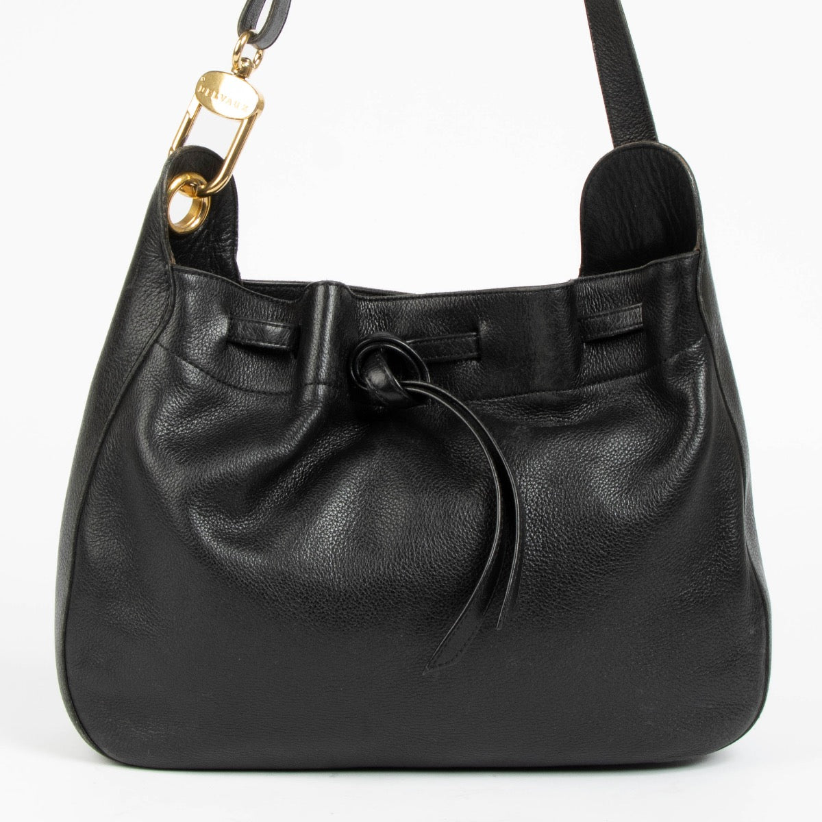Authentic pre-loved Delvaux Black Leather Vintage Hobo Bag on Labellov.com