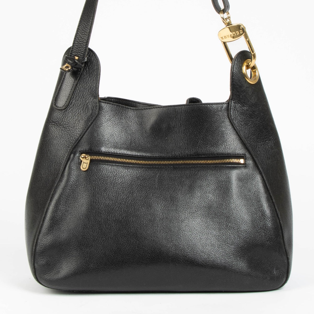 Authentic pre-loved Delvaux Black Leather Vintage Hobo Bag on Labellov.com