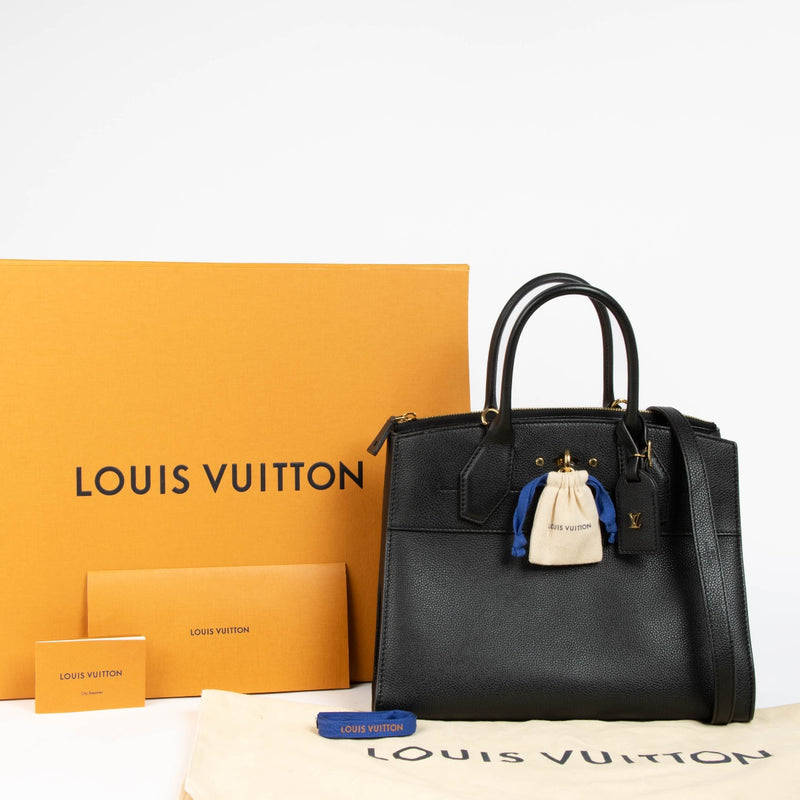 Authentic pre-loved Louis Vuitton black Steamer Top handle on Labellov.com