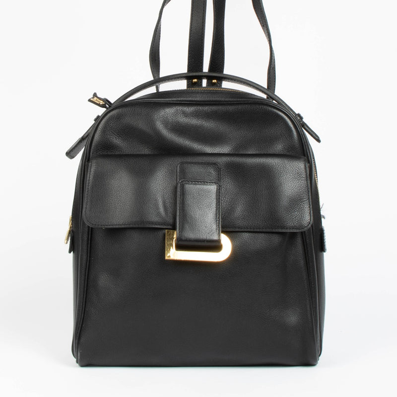 Shop this authentic Delvaux Black Canter Onde Backpack pre-loved on Labellov.com