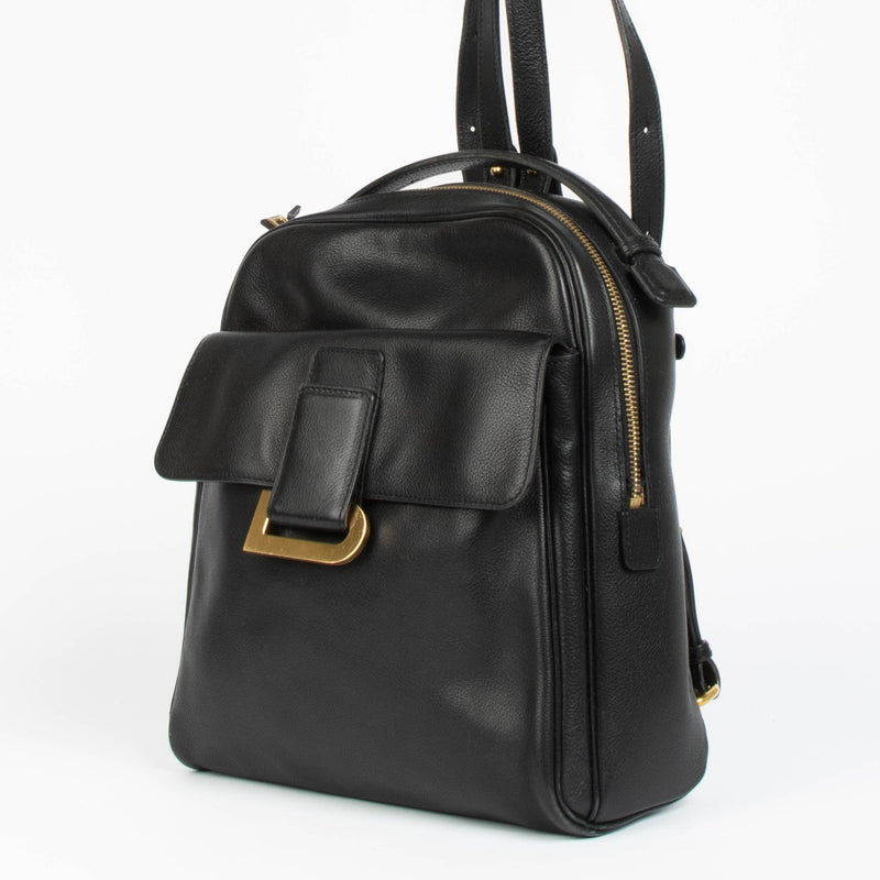 Shop this authentic Delvaux Black Canter Onde Backpack pre-loved on Labellov.com