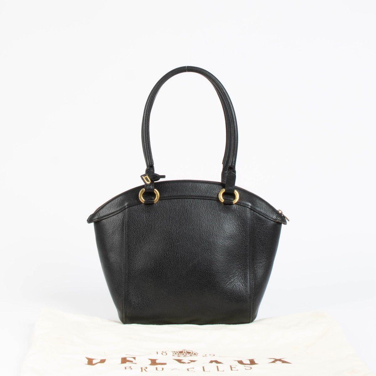Authentic pre-loved Delvaux Black Charme Top Handle Bag on Labellov.com