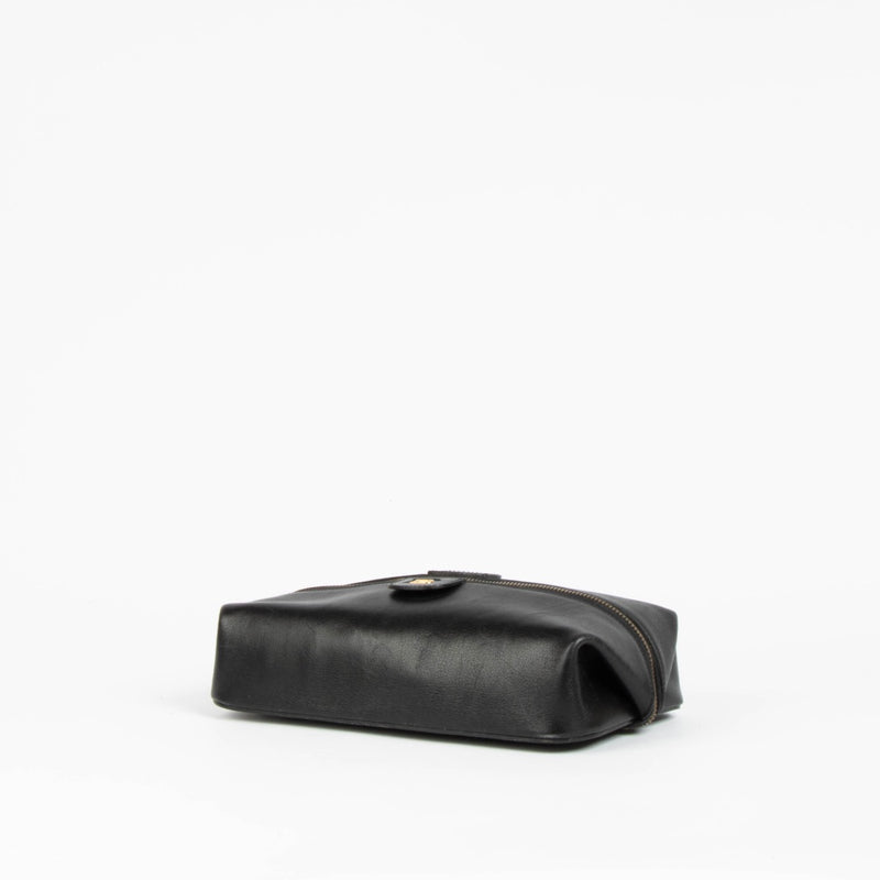 Authentic pre-loved Delvaux Black Toiletry Pouch Clutch on Labellov.com