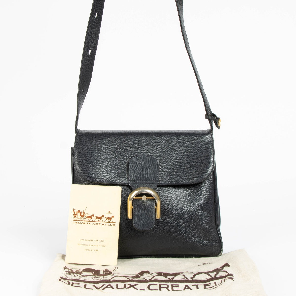 Delvaux Blue Leather Festival Crossbody Bag