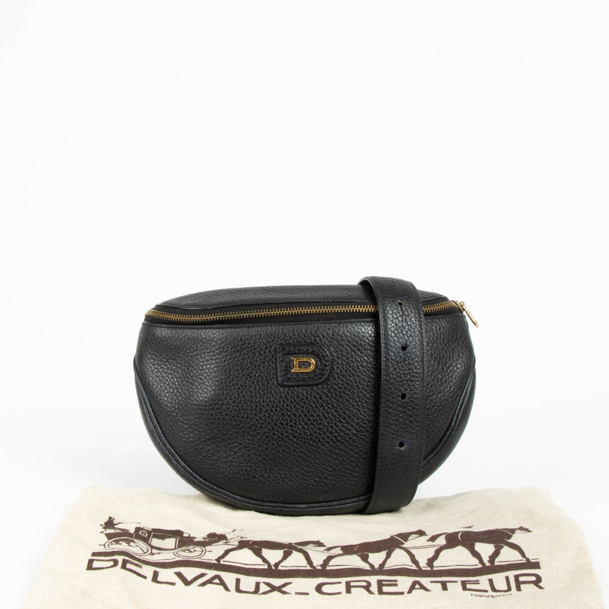 Authentic pre-loved Delvaux Blue Musette Belt Bag on Labellov.com