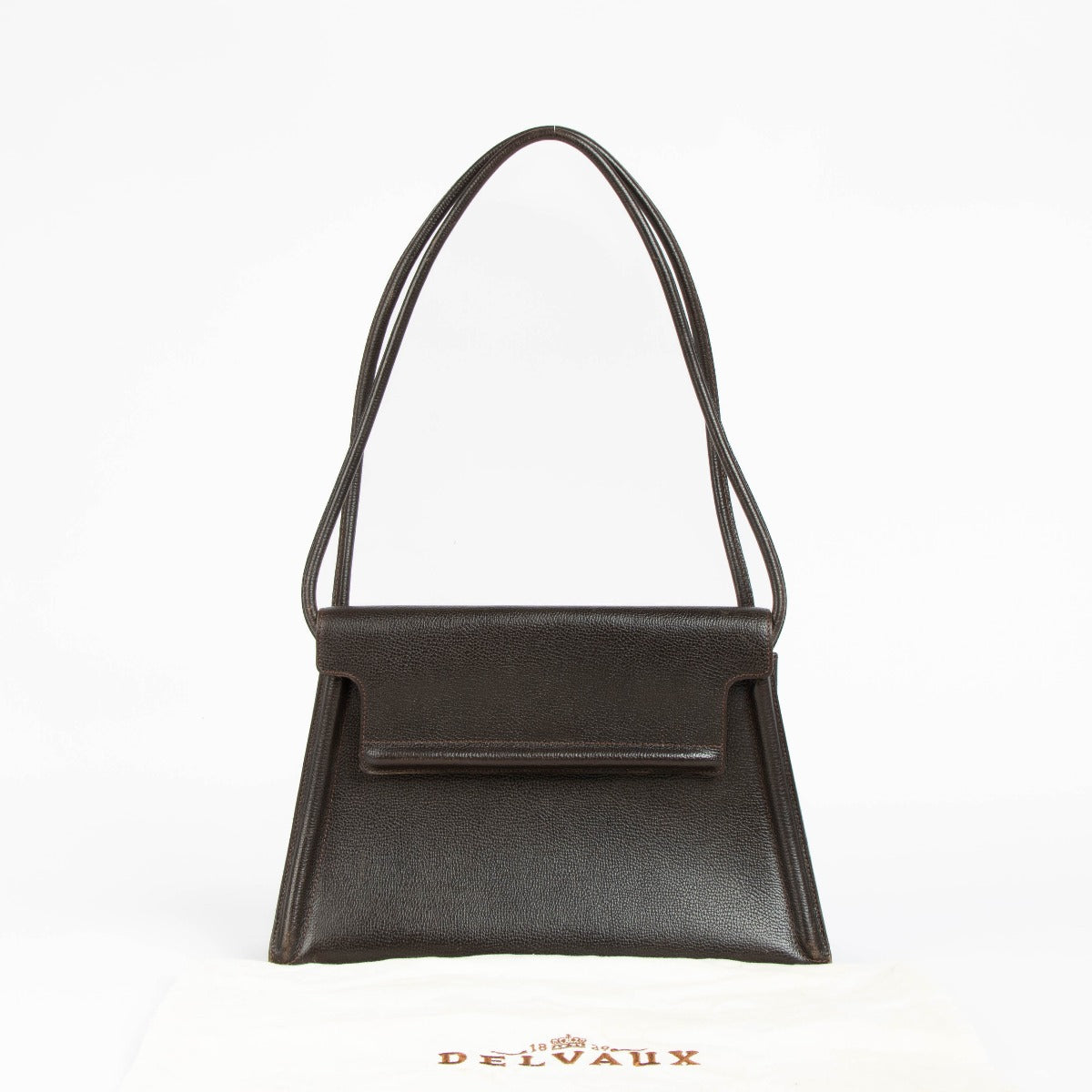 Authentic pre-loved Delvaux Brown Café Jumping Top Handle Bag on Labellov.com