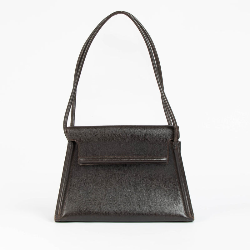 Authentic pre-loved Delvaux Brown Café Jumping Top Handle Bag on Labellov.com