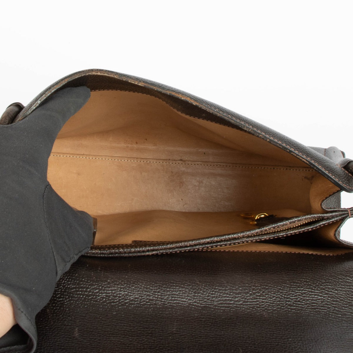 Authentic pre-loved Delvaux Brown Café Jumping Top Handle Bag on Labellov.com