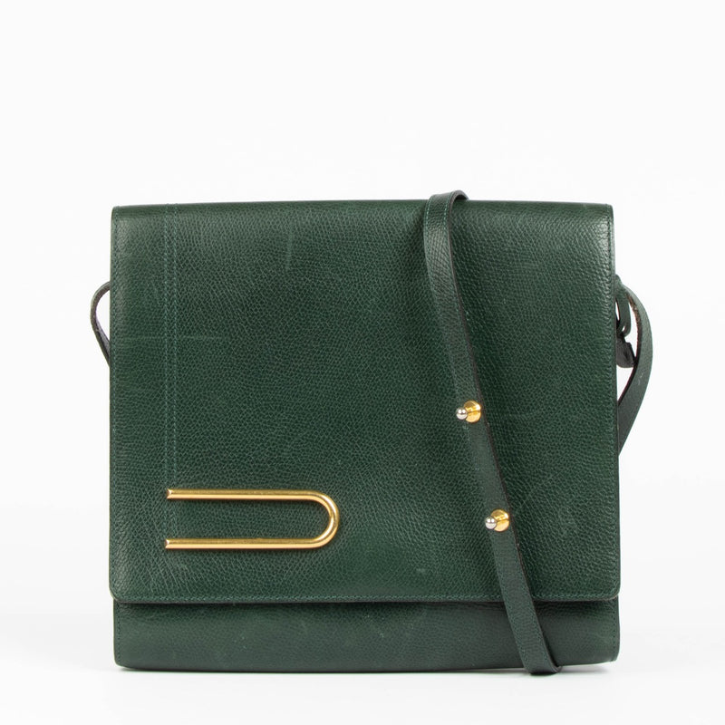 Authentic pre-loved Delvaux Green Vintage Crossbody Bag on Labellov.com