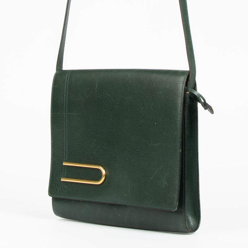 Authentic pre-loved Delvaux Green Vintage Crossbody Bag on Labellov.com