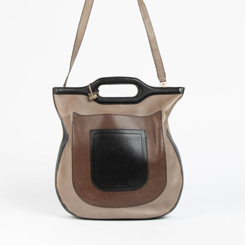 Authentic pre-loved Delvaux Tri-color Vintage Tote Top Handle Bag on Labellov.com