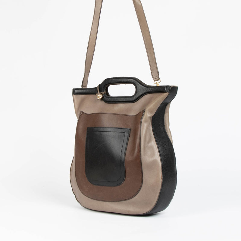 Authentic pre-loved Delvaux Tri-color Vintage Tote Top Handle Bag on Labellov.com