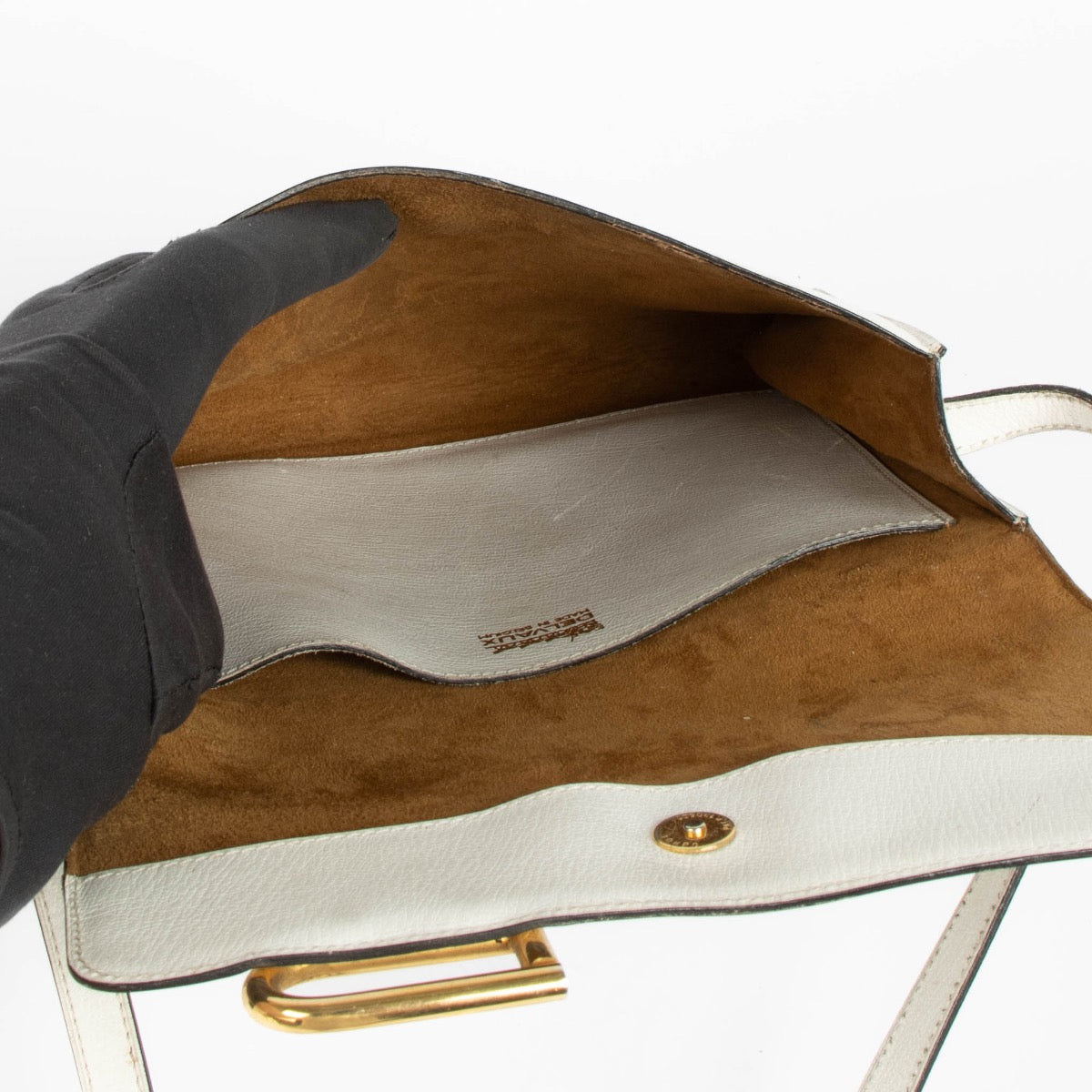 Authentic pre-loved Delvaux White Clairin Crossbody Bag on Labellov.com