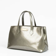 Shop this authentic Louis Vuitton Grey Monogram Vernis Wishire PM Bag pre-loved on Labellov.com