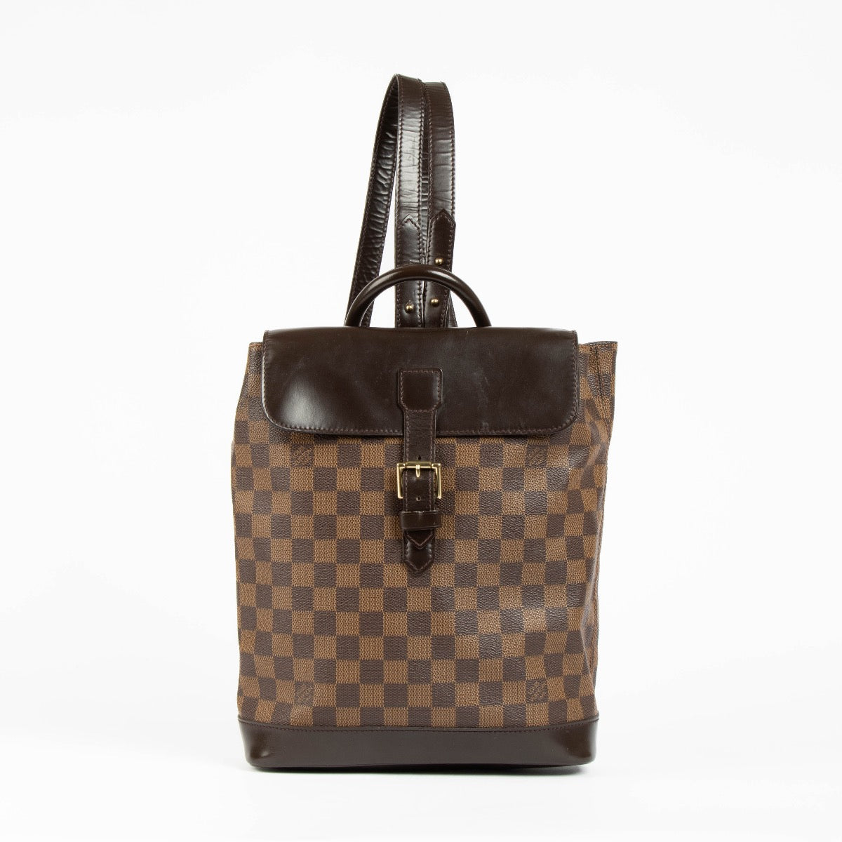 Shop this 100% authentic Louis Vuitton Damier Ebene Soho Backpack at Labellov.com