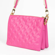 Authentic pre-loved Louis Vuitton Fuchsia Lambskin Coussin PM Crossbody Bag on Labellov.com