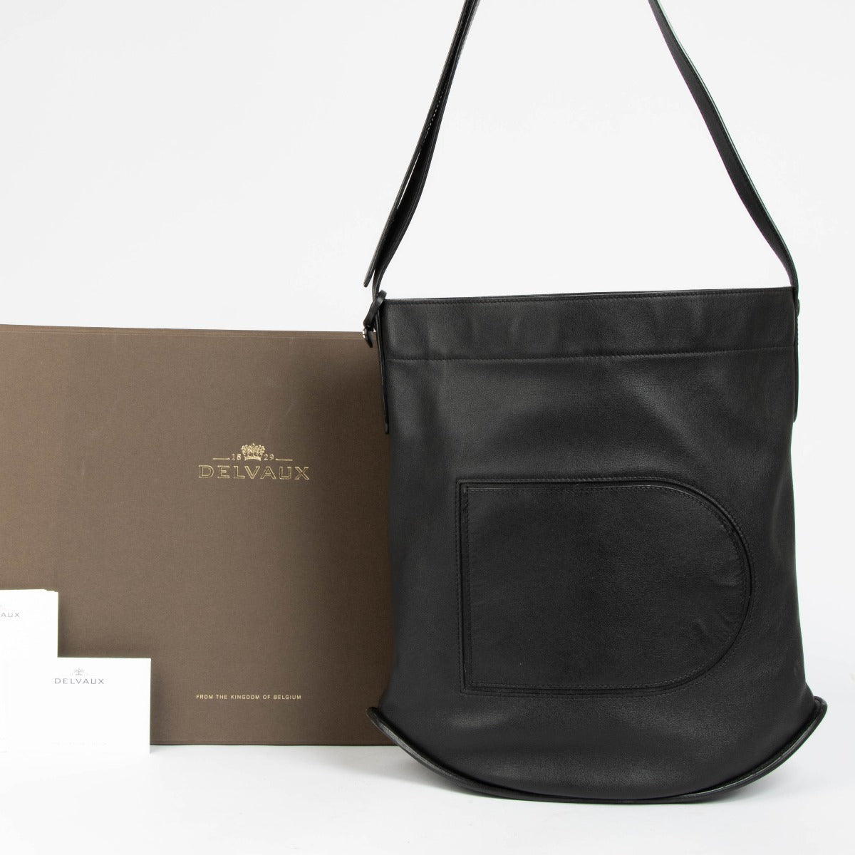 Shop this authentic Delvaux Black Sellier Pin Bag pre-loved on Labellov.com
