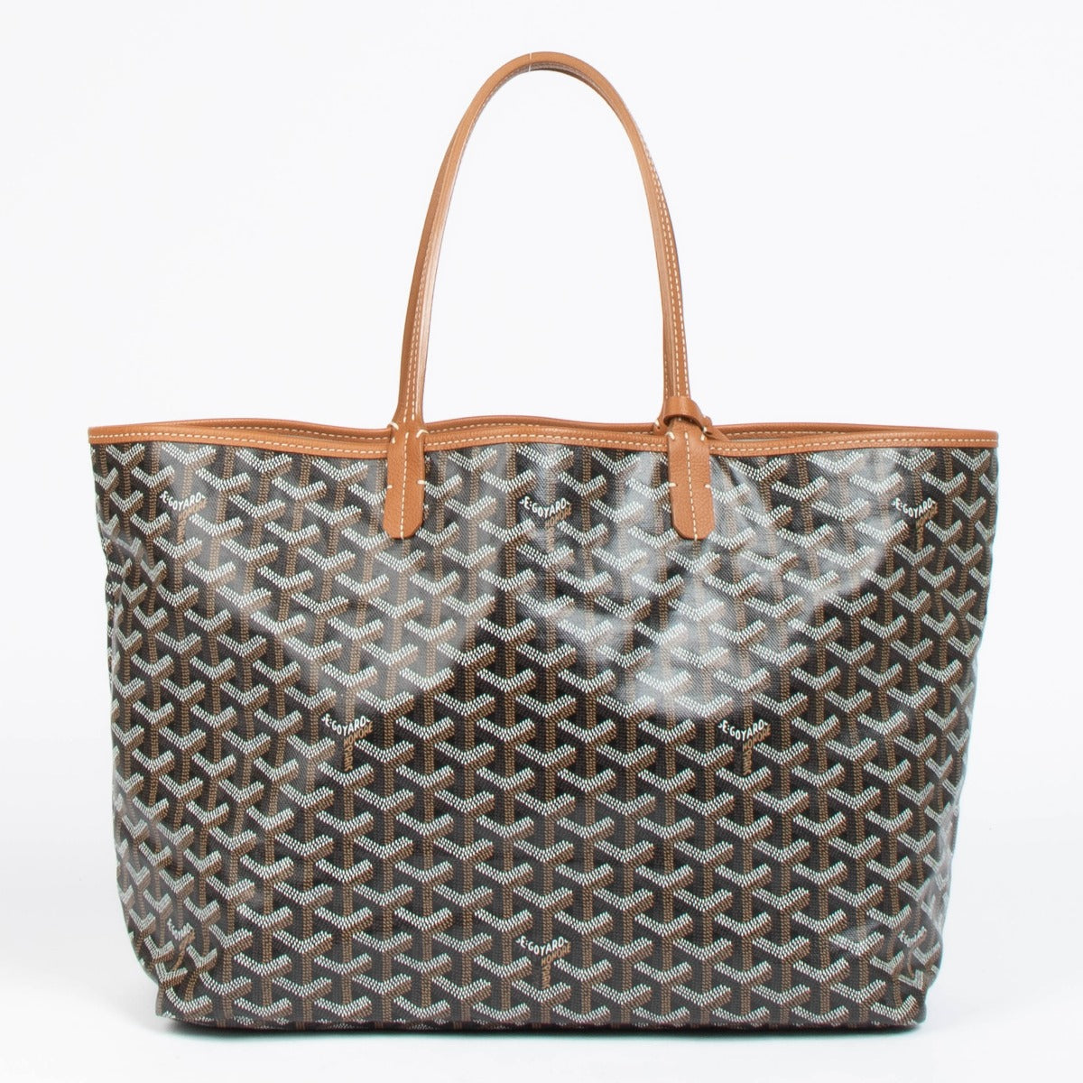 Shop this authentic Goyard Black/Tan Louis MM Bag pre-loved on Labellov.com