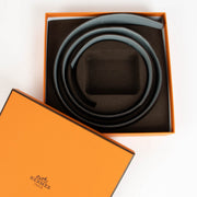 Authentic pre-loved Hermès Blue/Navy Togo/Box Reversible Belt Strap 32 mm - Size 90 on Labellov.com
