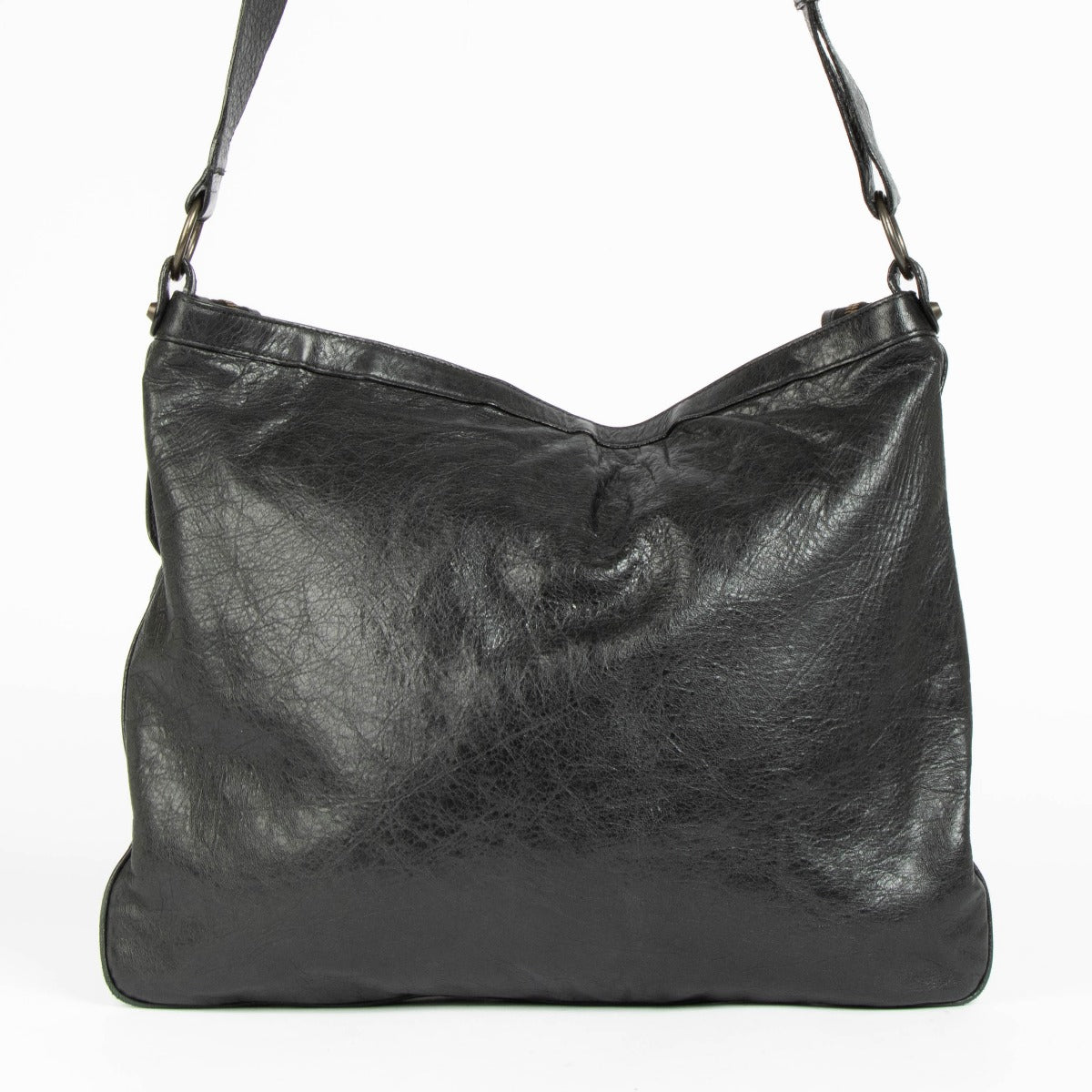 Sac messager Balenciaga Day en chèvre vert foncé