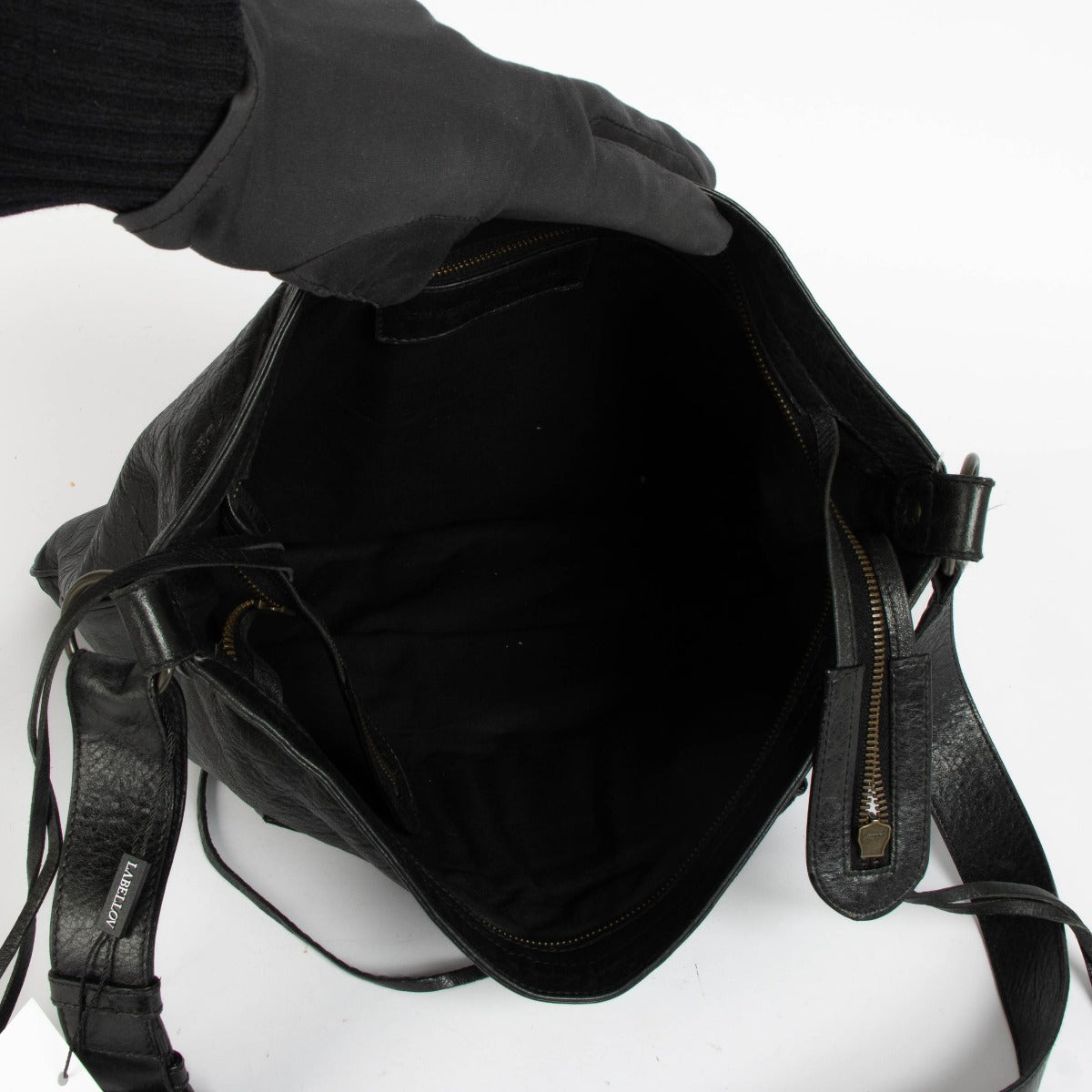 Sac messager Balenciaga Day en chèvre vert foncé