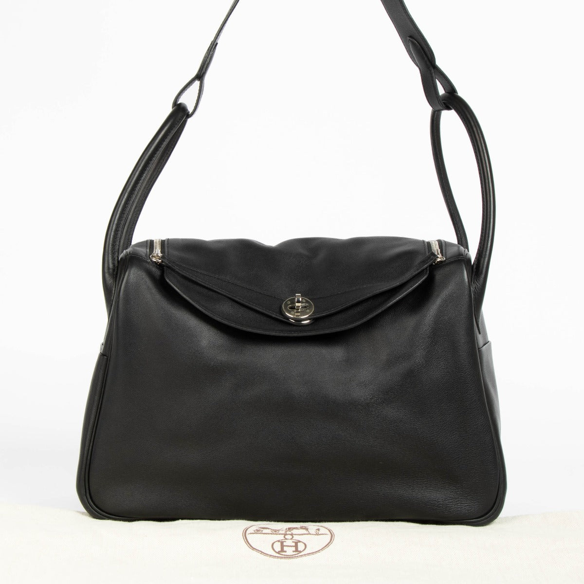 Hermès Lindy 34 Zwart Swift PHW