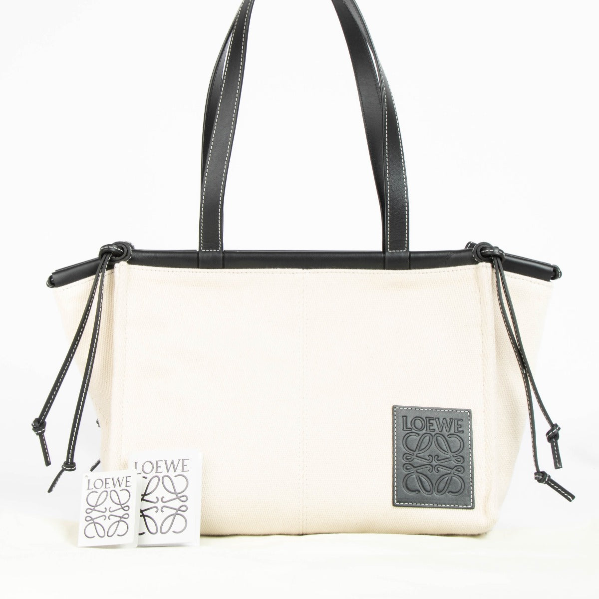 Loewe White Canvas Small Cushion Tote Bag