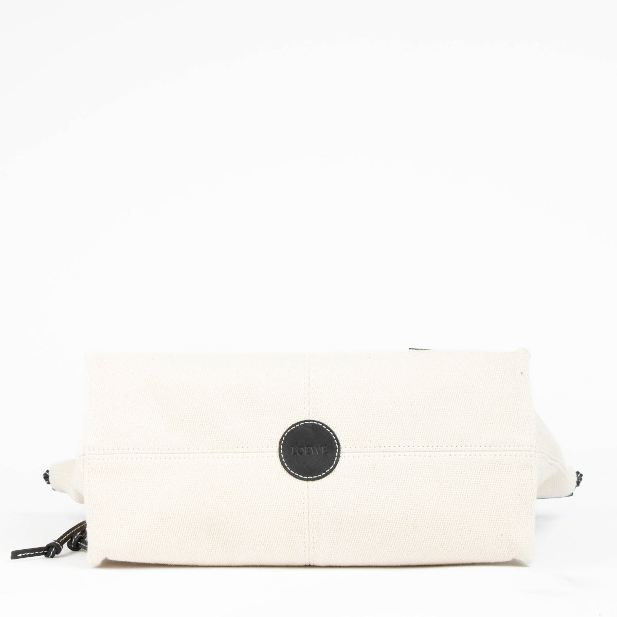 Loewe White Canvas Small Cushion Tote Bag