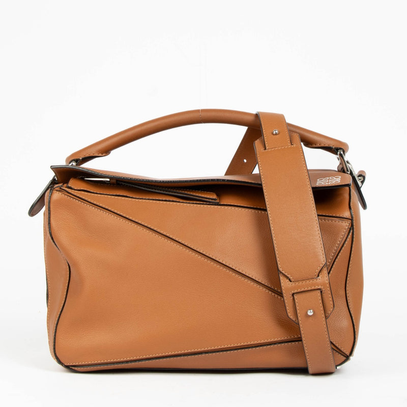 Loewe Camel Kalfsleer Medium Puzzle Tas