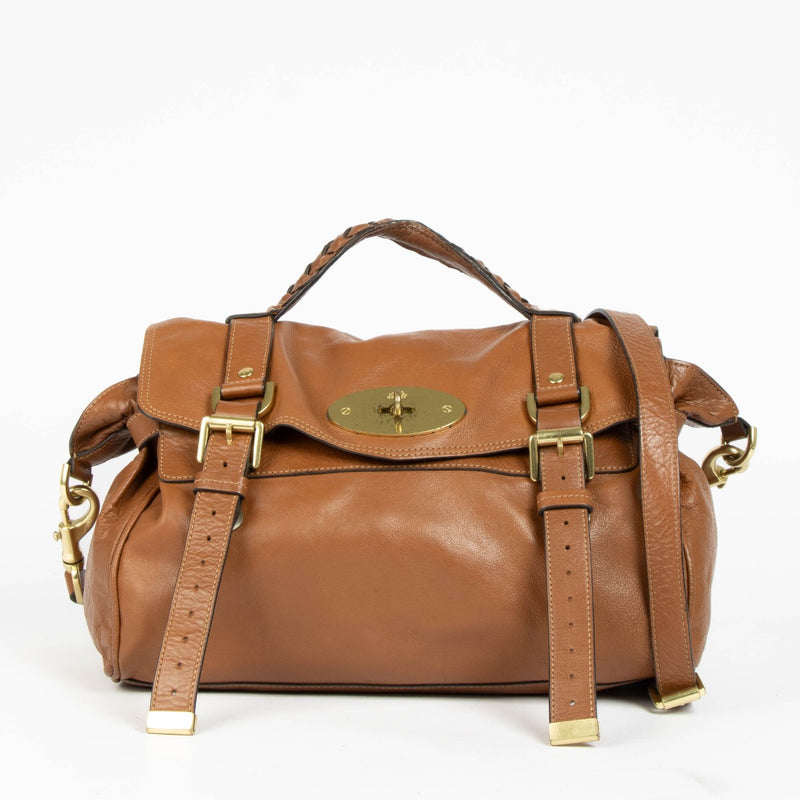 Mulberry Oak Soft Buffalo Leer Alexa Satchel Tas