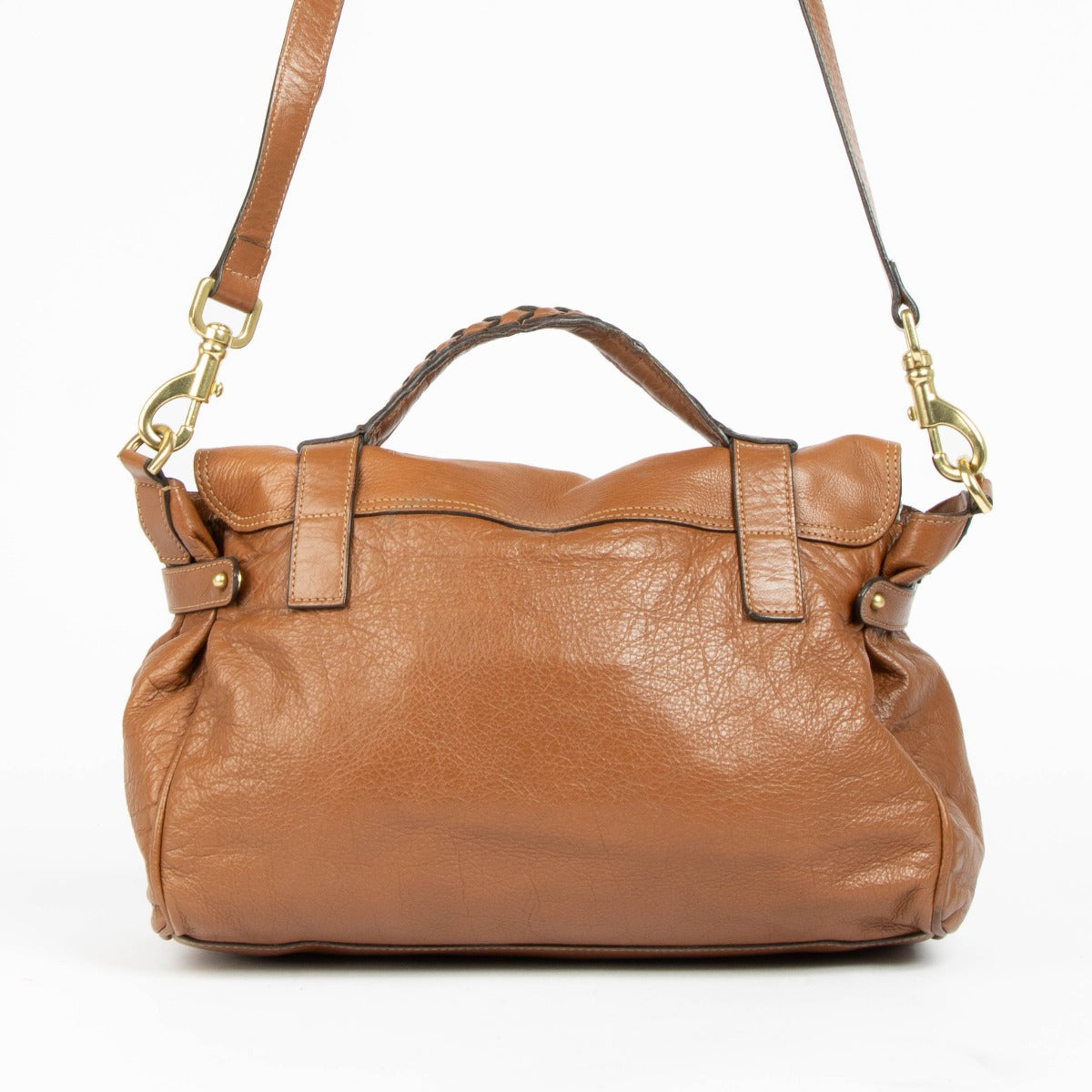 Mulberry Oak Soft Buffalo Leer Alexa Satchel Tas