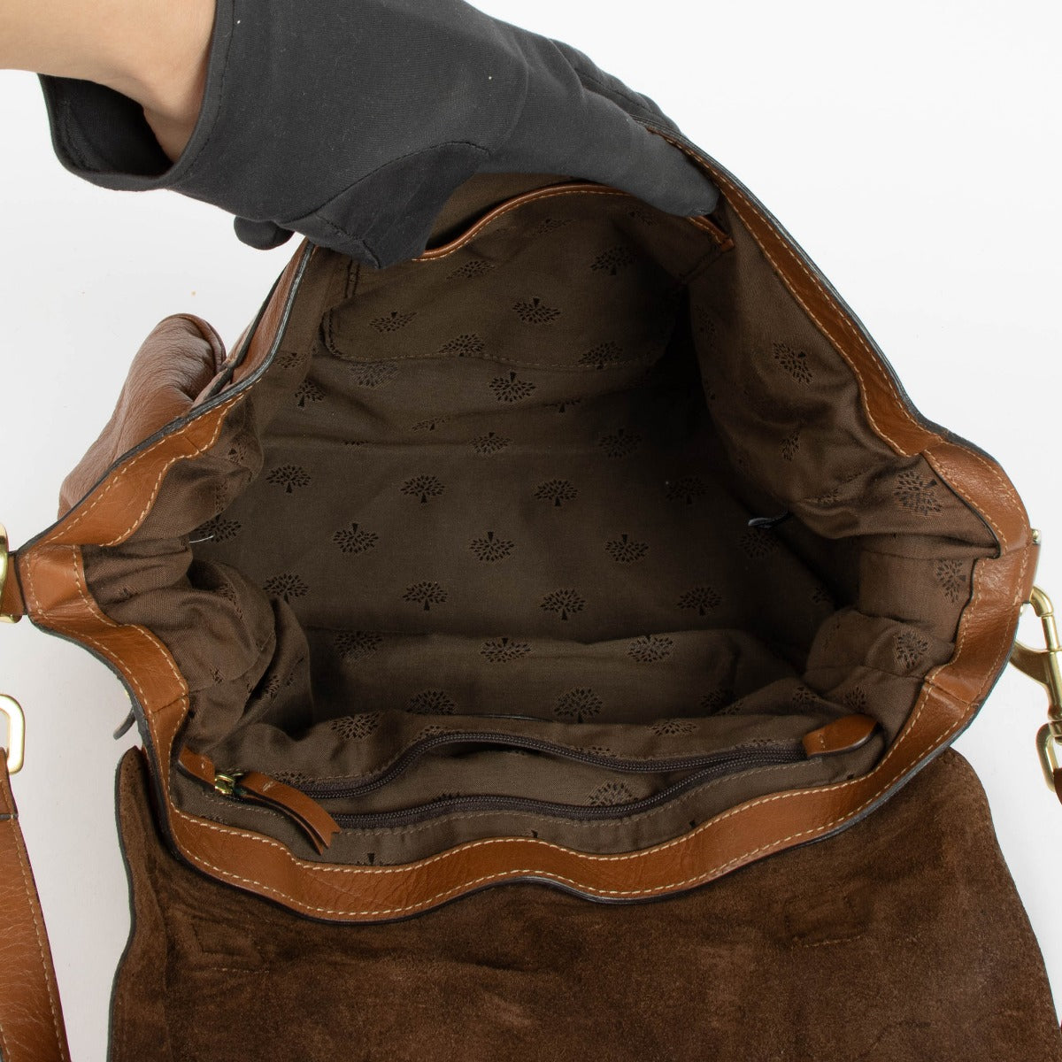 Mulberry Oak Soft Buffalo Leer Alexa Satchel Tas