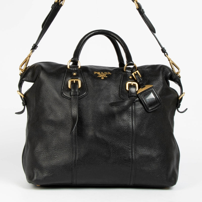 Prada Zwart Hertenleer Draagtas