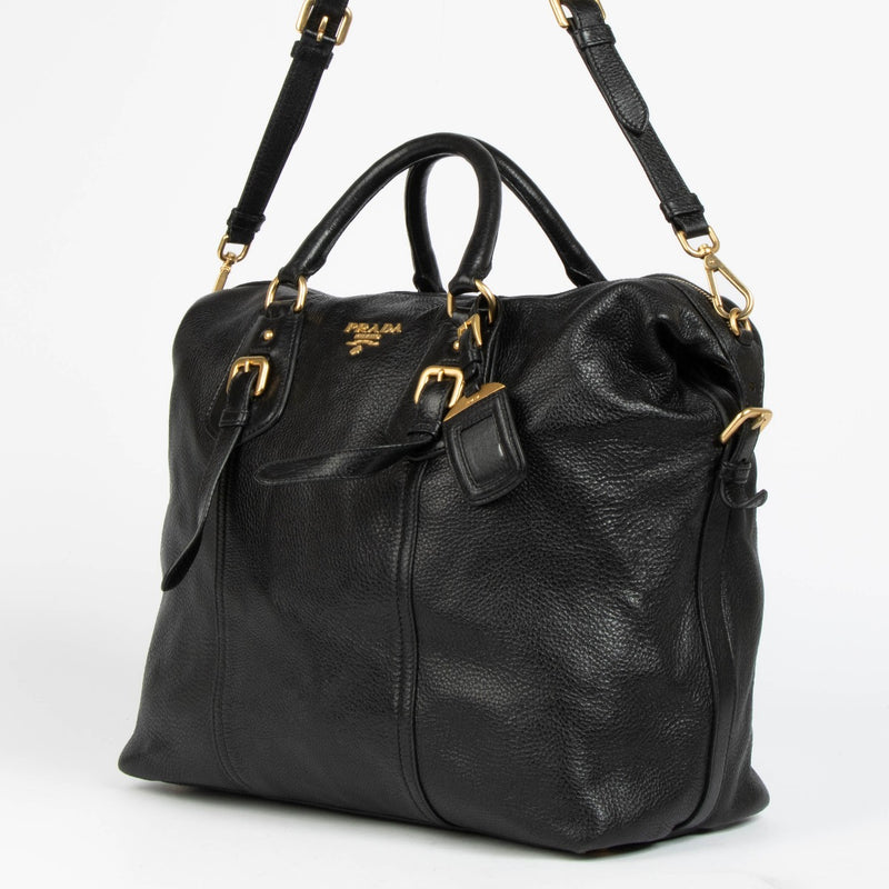 Prada Zwart Hertenleer Draagtas