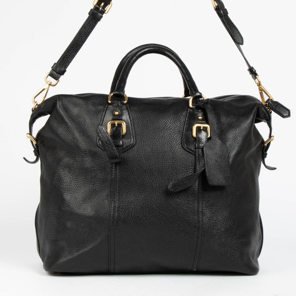 Prada Zwart Hertenleer Draagtas