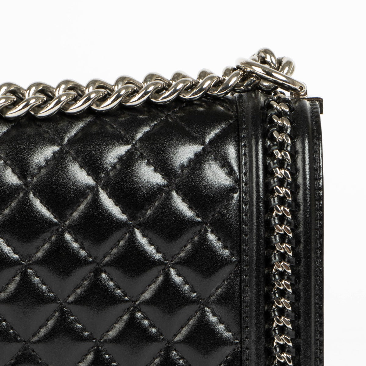 Shop this 100% authentic Chanel Black Chain Around Medium Boy Chanel Bag at Labellov.com