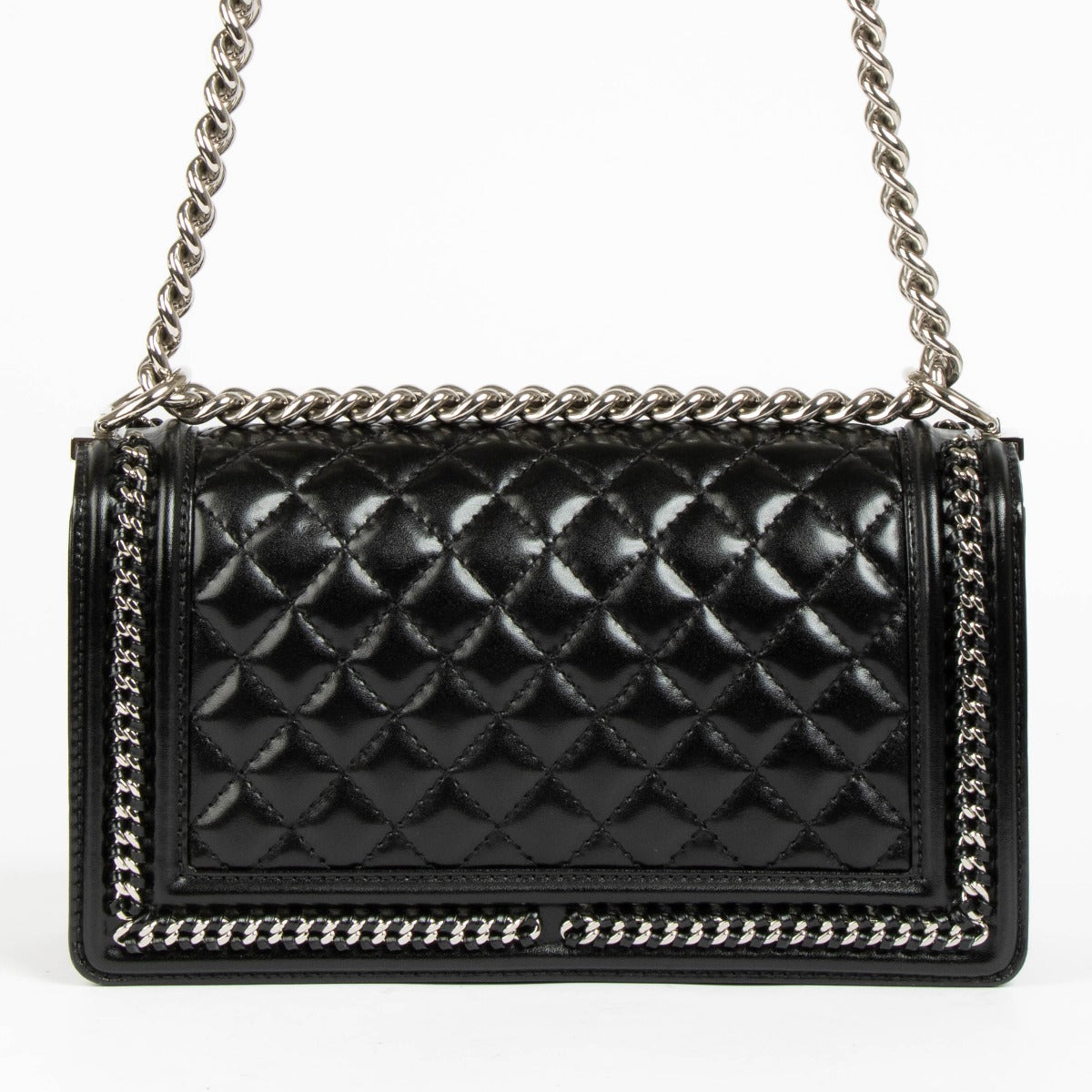 Shop this 100% authentic Chanel Black Chain Around Medium Boy Chanel Bag at Labellov.com