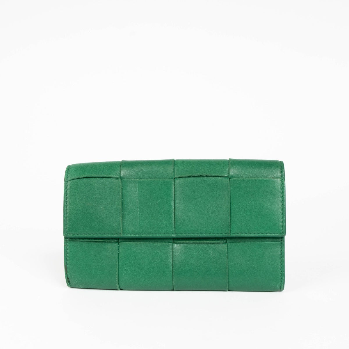 Bottega Veneta Racing Green Maxi Intrecciato Large Wallet