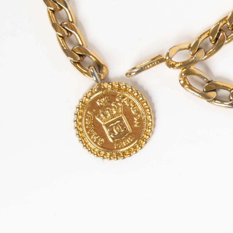 Shop this 100% authentic Chanel Gold Cambon Coin Chain Belt at Labellov.com