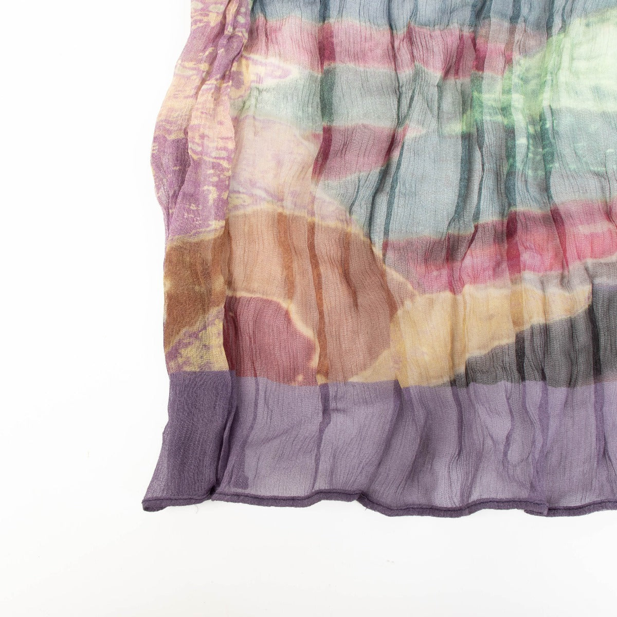 Chanel Multicolor Silk Pleated Scarf – Labellov