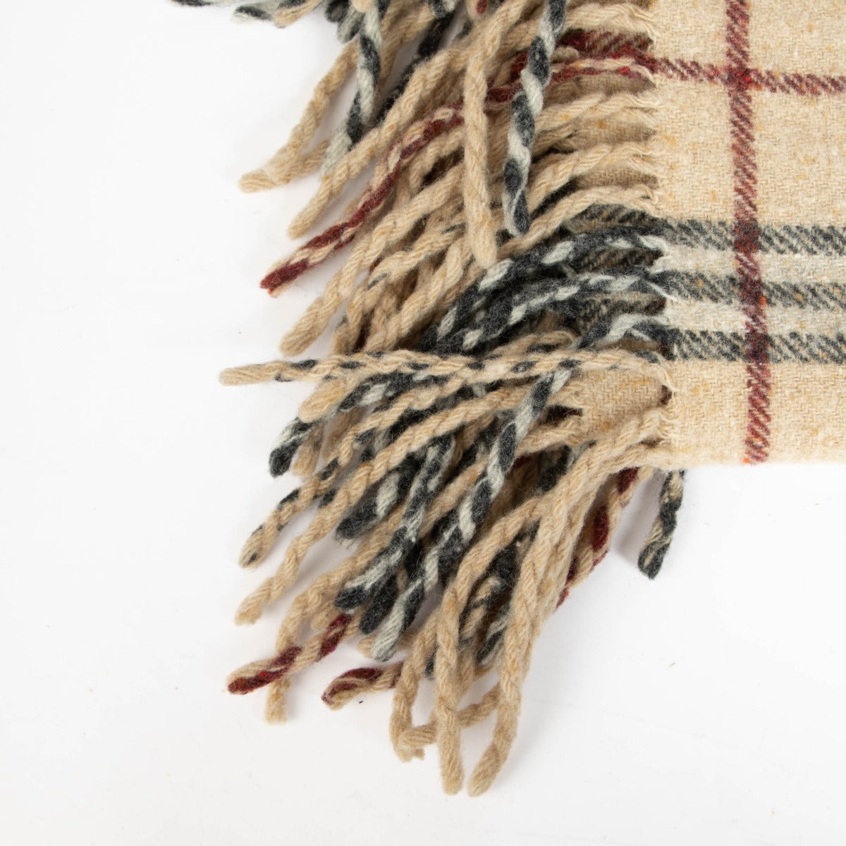 Shop this 100% authentic Burberry Beige Check Fringed Scarf at Labellov.com