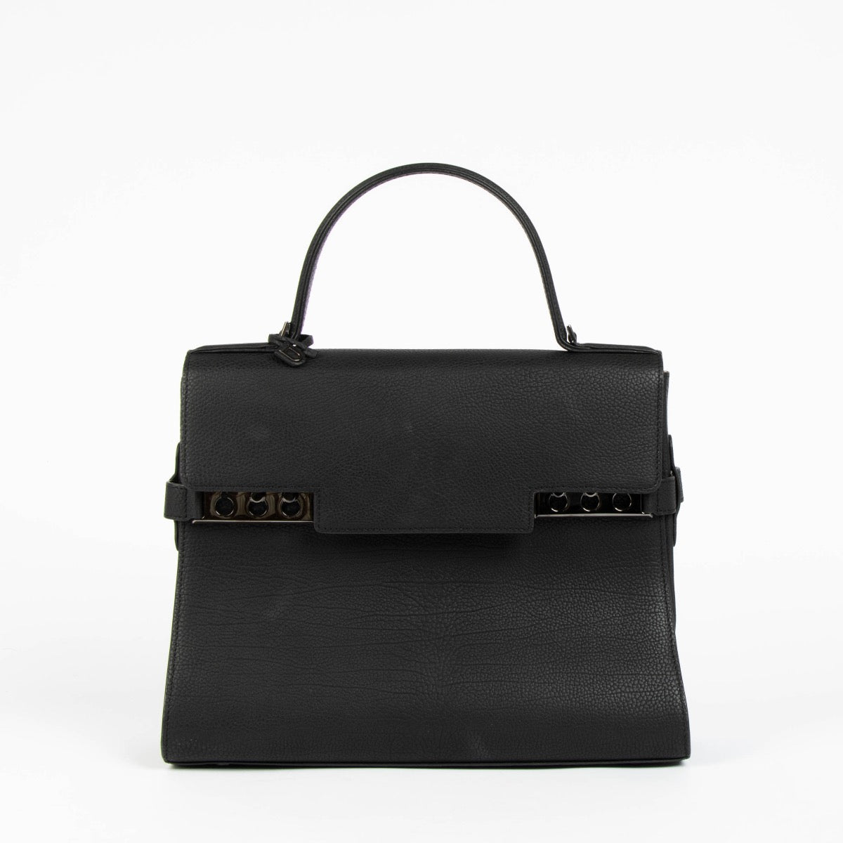 Shop this 100% authentic Delvaux Black Crispy Calf Tempête GM Top Handle Bag at Labellov.com