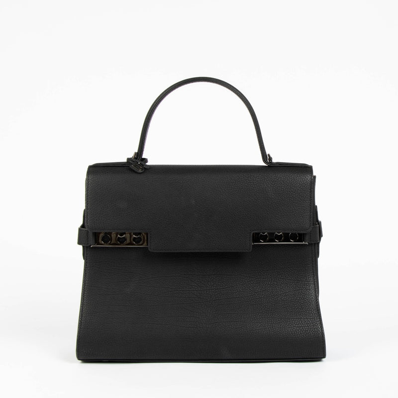 Shop this 100% authentic Delvaux Black Crispy Calf Tempête GM Top Handle Bag at Labellov.com