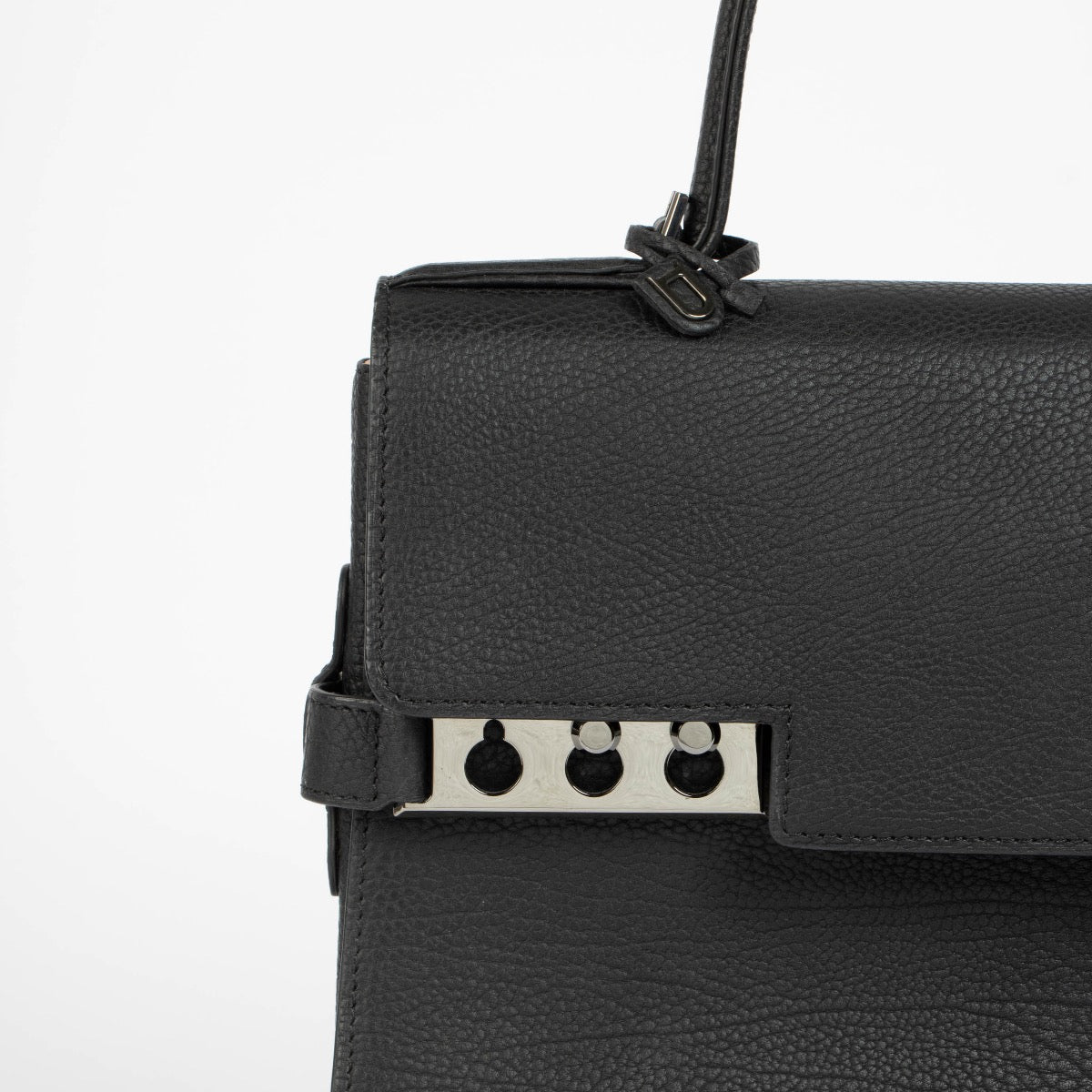 Shop this 100% authentic Delvaux Black Crispy Calf Tempête GM Top Handle Bag at Labellov.com