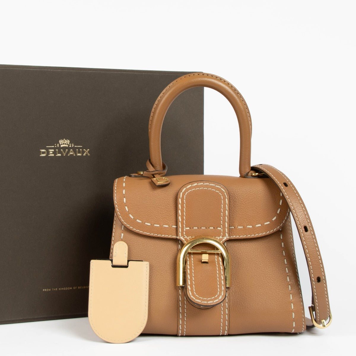 Authentic pre-loved Delvaux Vegetal Rodeo Calf Brillant Mini Surpique Bag on Labellov.com