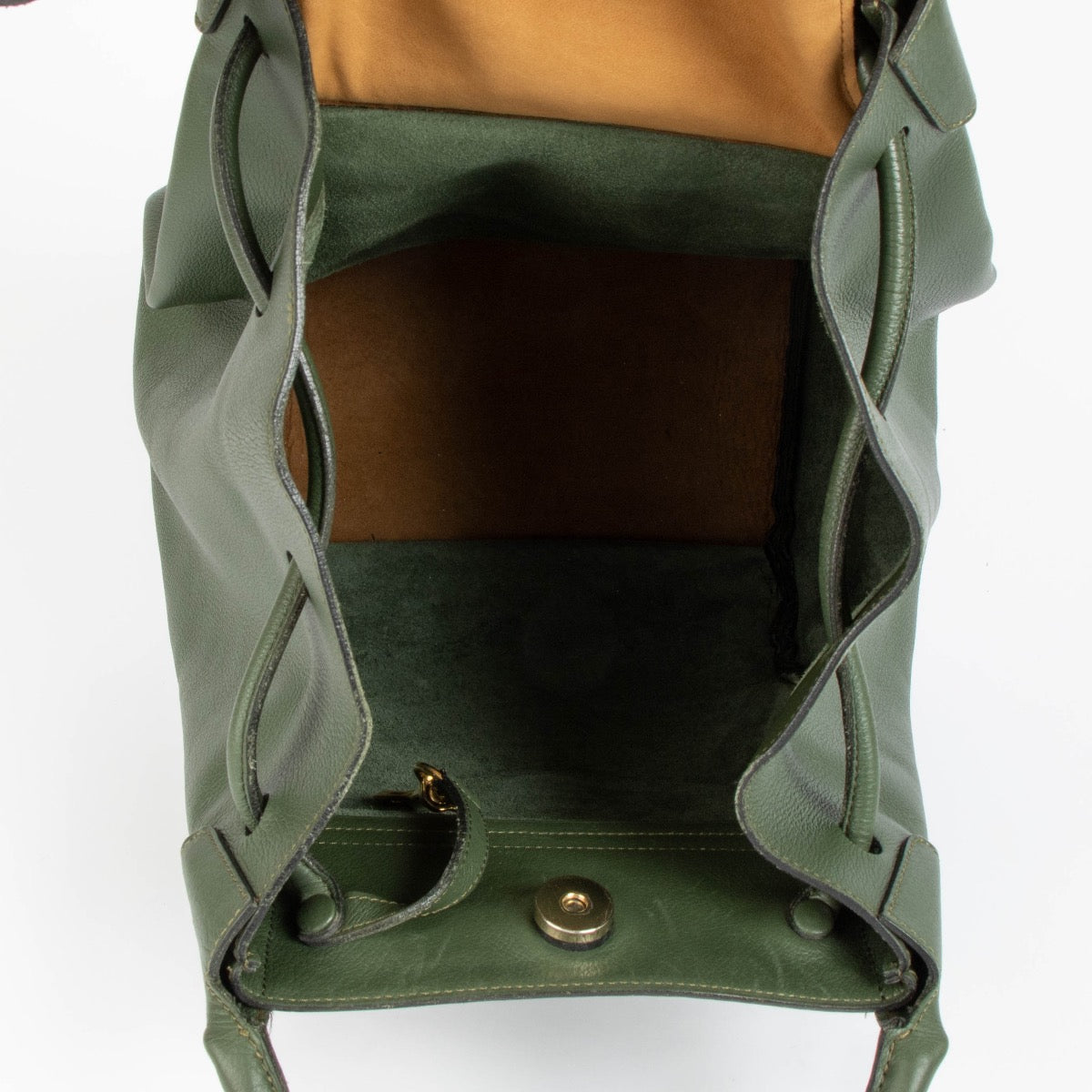Authentic pre-loved Delvaux Green Liane Canter Equivoque Top Handle Bag on Labellov.com