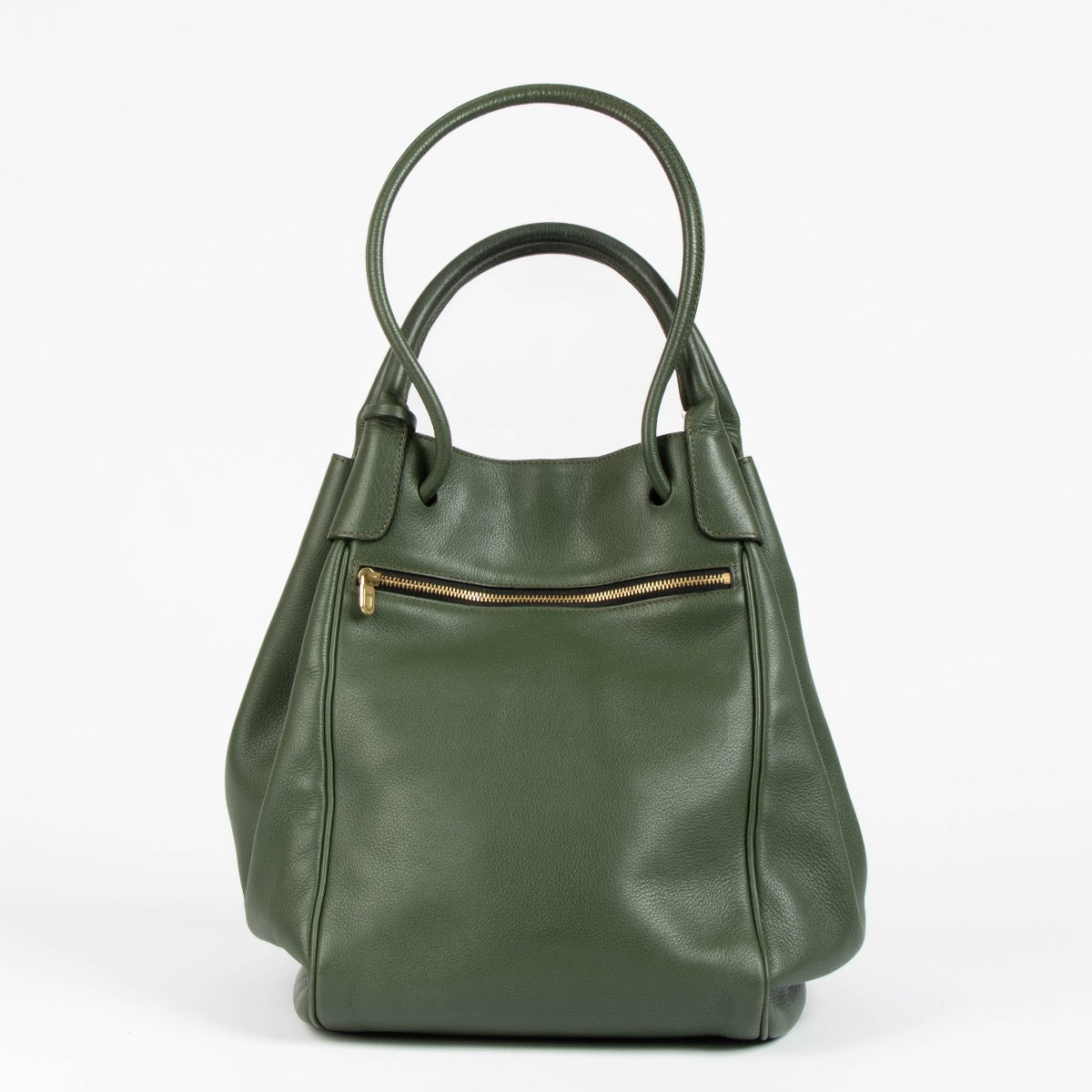 Authentic pre-loved Delvaux Green Liane Canter Equivoque Top Handle Bag on Labellov.com