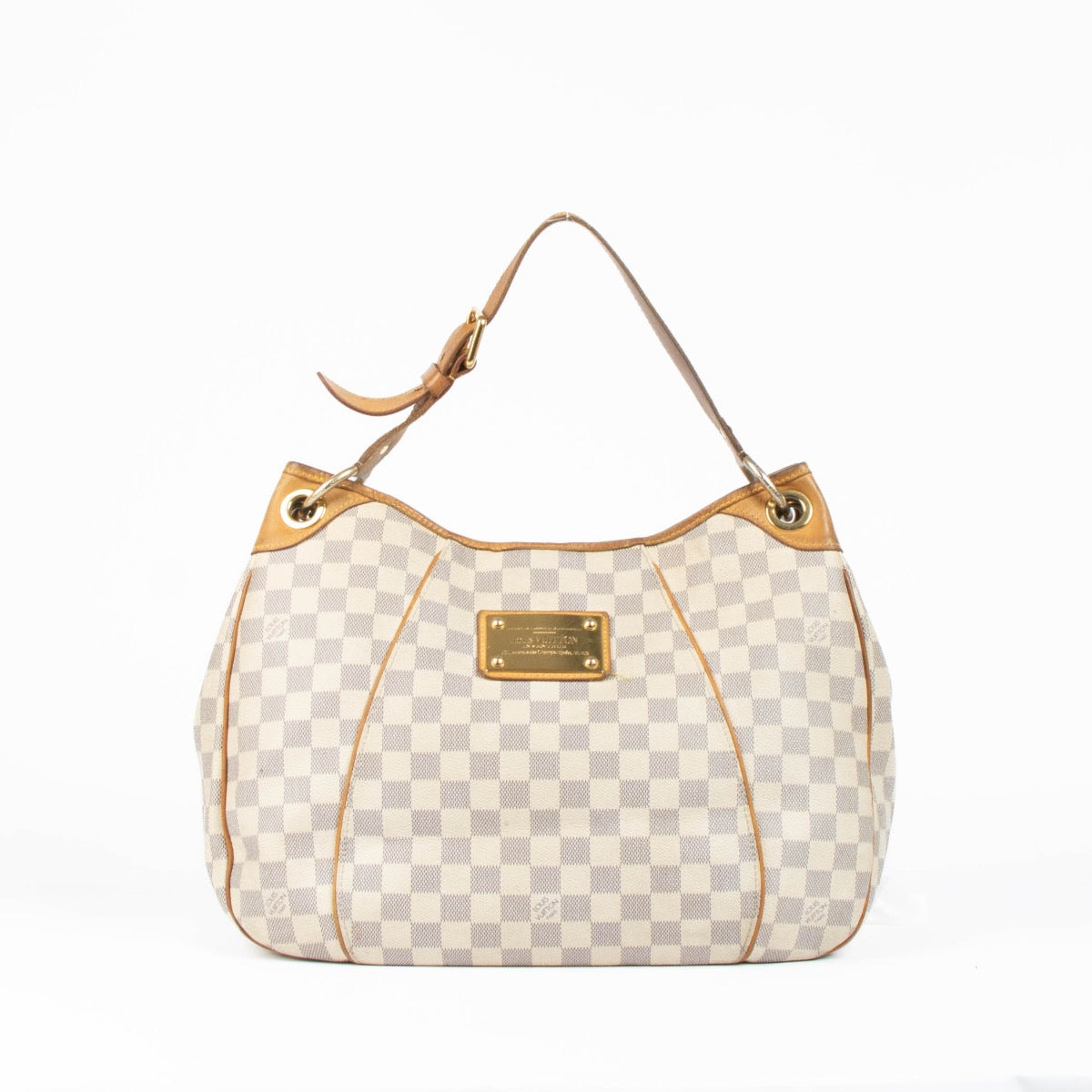 Authentic pre-loved Louis Vuitton Galliera PM Damier Azur Top Handle Bag on Labellov.com
